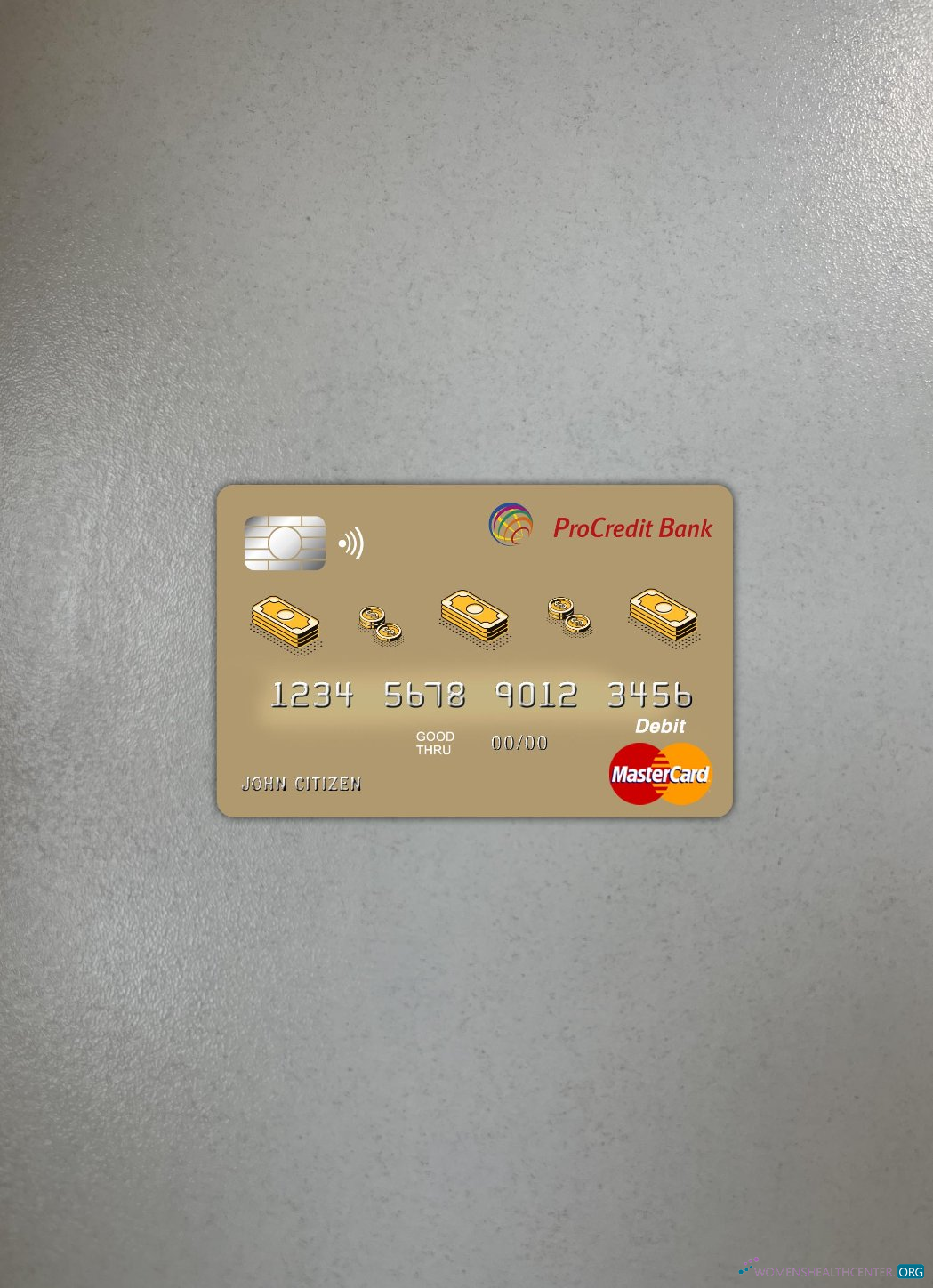 Download Albania Procredit bank master card photolook front Photoshop template